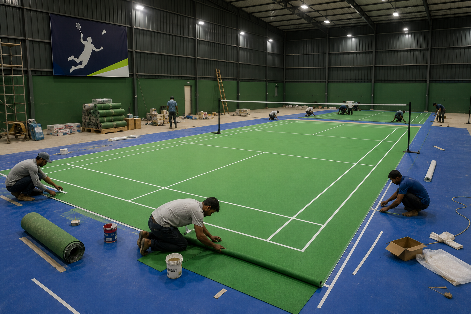 Badminton Court Construction